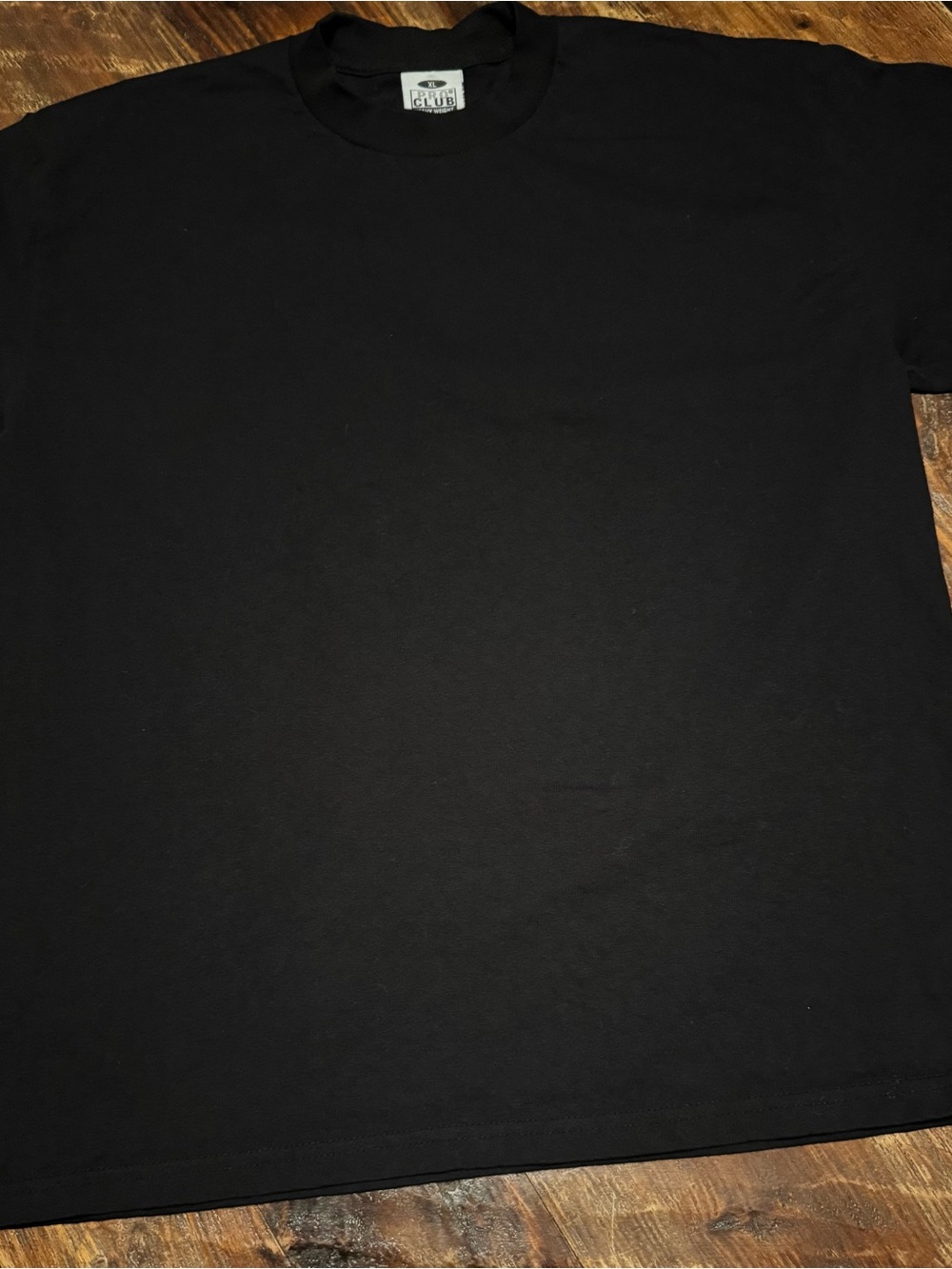 PRO Club Men’s Plain Black Crew Neck T-Shirt | XL |